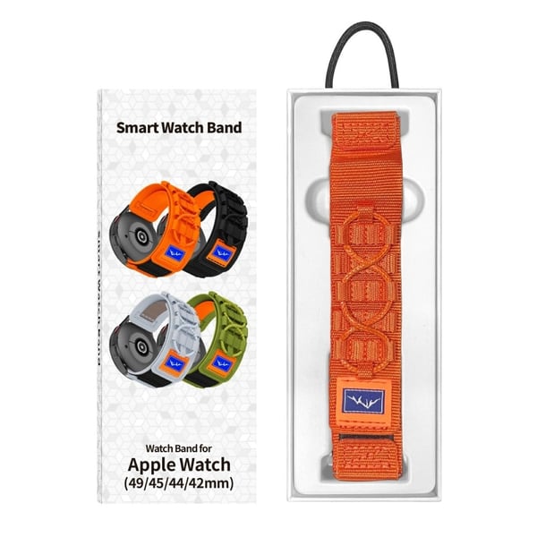 Universal 22 mm reim for Samsung Galaxy Watch3 45 mm design nylonklokkearmbånd - Oransje