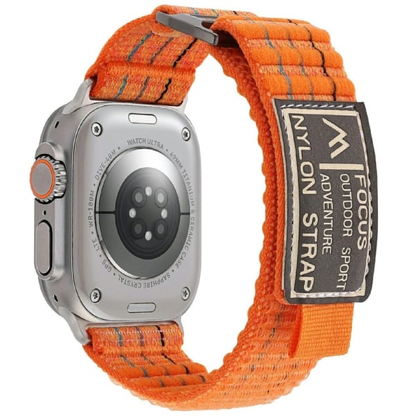 Apple Watch Series 41mm - 40mm - 38mm Nylon Loop-klokkerem - Oransje