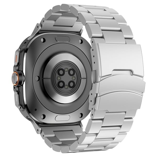 Samsung Galaxy Watch Ultra 47mm urrem Titanium Alloy Three Bead Wrist Strap med værktøj - Sølv