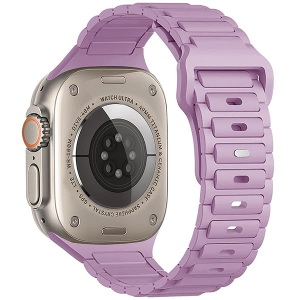 Apple Watch Series 41mm - 40mm - 38mm Silikonarmbånd - Lyselilla