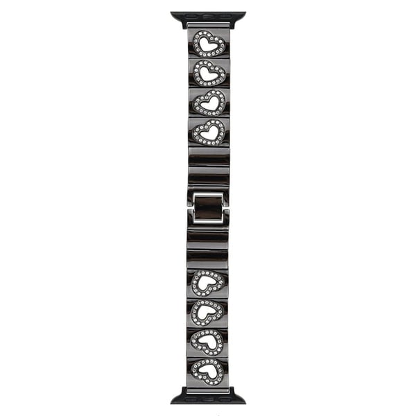 Hollow Heart metallrem for Apple Watch Series 41mm - 40mm - 38mm - Svart