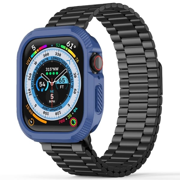 Apple Watch Series 10 42 mm beskyttelsesdeksel Robust, fleksibelt klokkeveske - Blå