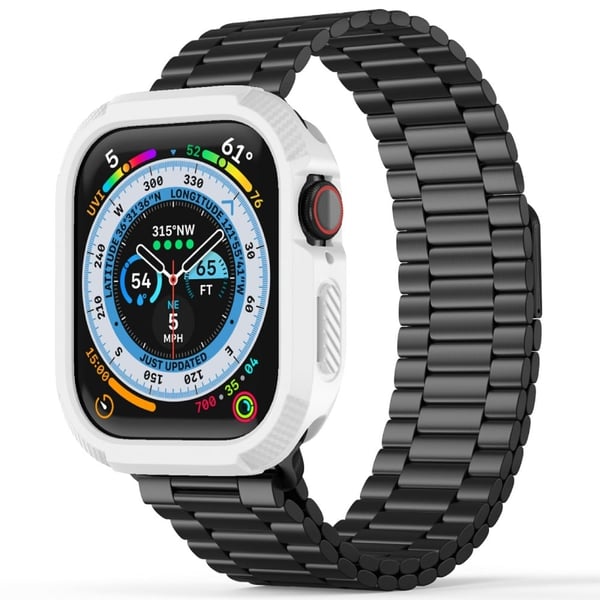 Apple Watch Series 10 42 mm beskyttelsesdeksel Robust, fleksibelt klokkeveske - Hvit