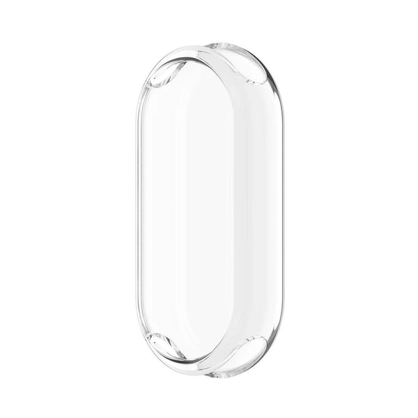 Xiaomi Mi Band 9 / NFC ENKAY Hat-Prince Fleksibelt klokkeveske Galvaniseringsklokkedeksel med skjermbeskytter - Gjennomsiktig