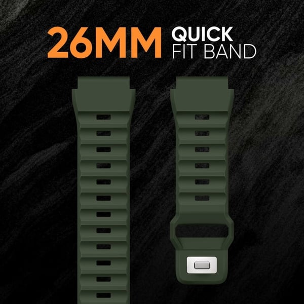 Silikonrem for Garmin Quickfit 26mm / Fenix 7X Pro / Fenix 7X Erstatningsklokkebånd - Grønn