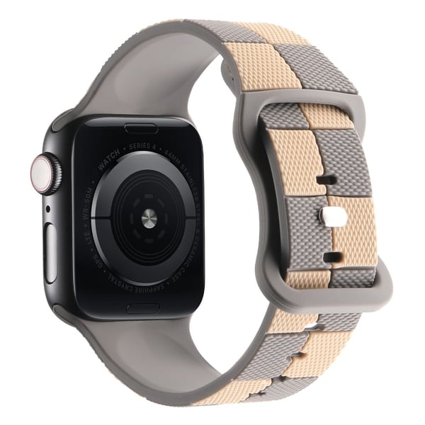 KALEBOL Silikonarmbånd for Apple Watch Series 49mm - 45mm - 44mm - 42mm Silikonarmbånd - Grå + Brun