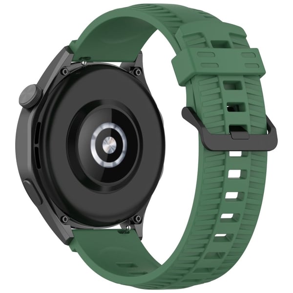 KALEBOL 20 mm klokkerem til Huawei Watch GT 3 42 mm / GT 3 Pro 43 mm Tire Texture Silikonarmbånd - Militærgrønn