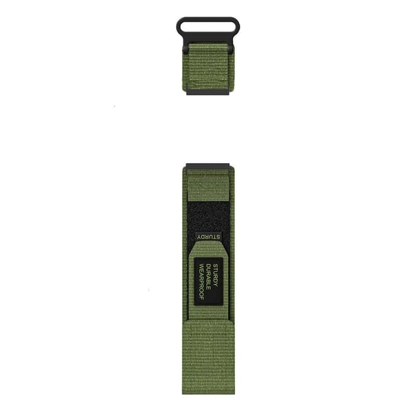 Suunto 9 / 7 / Spartan Sport Wrist HR Baro Nylon Armbånd 24mm Loop Fastener Strap - Militærgrønn
