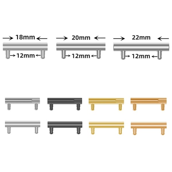 1 par klokkeremkontakt 18 mm til 12 mm metalladapter for klokkerem - Gull