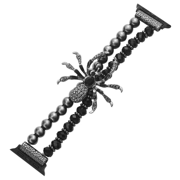 Apple Watch Series 41mm - 40mm - 38mm Spider Beads Armbånd - Svart