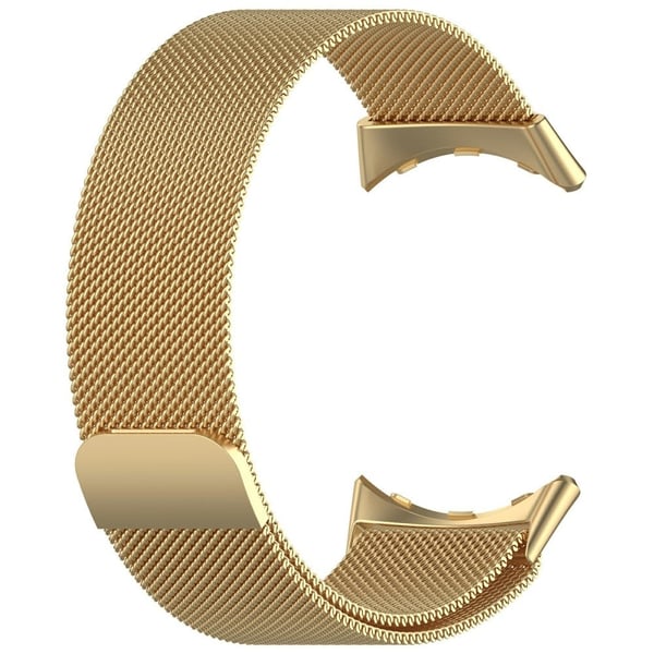 Google Pixel Watch 3 45 mm metallklokkerem Milanese Mesh magnetisk armbånd - Gull