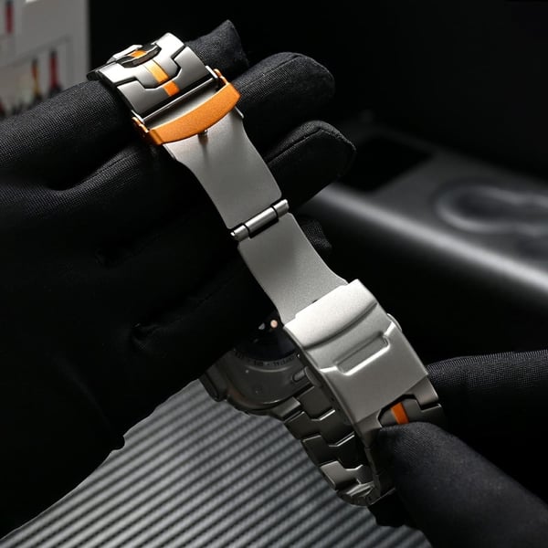 Metallklokkerem til Apple Watch Series 49mm - 45mm - 44mm - 42mm - Svart