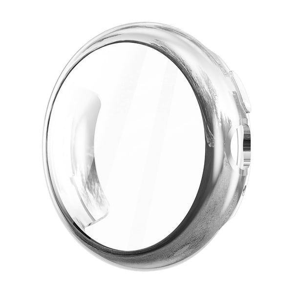 Google Pixel Watch 3 45 mm ENKAY Hat-Prince fleksibelt klokkeveske Galvaniseringsklokkedeksel med skjermbeskytter - Sølv
