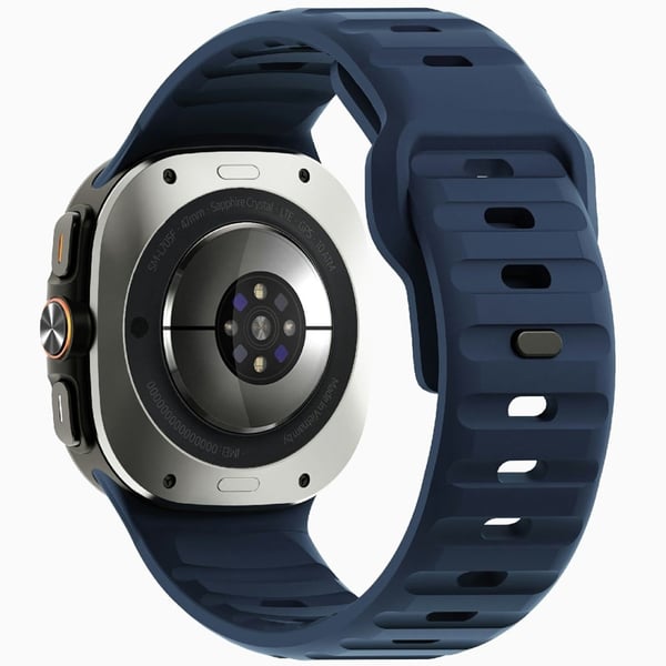 Samsung Galaxy Watch Ultra 47 mm silikonarmbånd med pustende sportsklokkerem - Midnattsblå