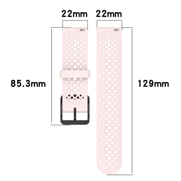 Xiaomi Watch S4 Sport Silikon 22mm Flere hull pustende klokkerem - Hvit
