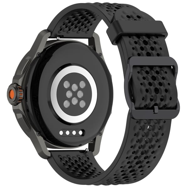 Samsung Galaxy Watch FE 40mm / Watch7 44mm / 40mm Silikon 20mm Flere hull pustende klokkerem - Svart