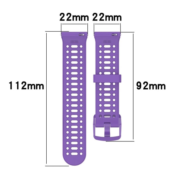 Coros Pace 3 Liquid Silicone Watch Band Justerbar håndleddsrem - Mørkegrå