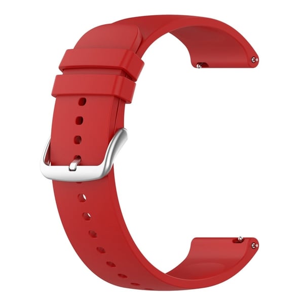 KALEBOL 20 mm silikonrem for Huawei Watch GT 3 42 mm / GT 3 Pro 43 mm rund endeklokkebånd - Rød