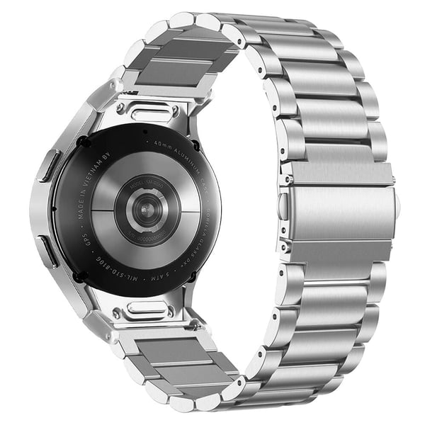 Samsung Galaxy Watch7 40mm / 44mm hihnan pikaliitin ruostumattomasta teräksestä valmistettu kellonauha - Hopea Samsung Galaxy Watch7 40mm / 44mm hihnan pikaliitin ruostumattomasta teräksestä valmistettu kellonauha - Hopea