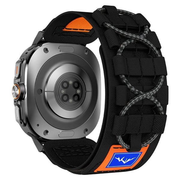 Samsung Galaxy Watch Ultra 47mm Nylon-kellon hihna - Musta