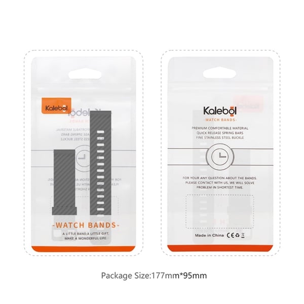 KALEBOL 20 mm silikonarmbånd for Huawei Watch GT 3 42 mm / GT 3 Pro 43 mm klokkerem med dekkmønster - Mørkeblå