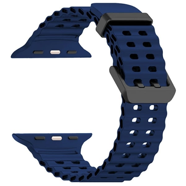 Silikonrem for Apple Watch Series 49mm - 45mm - 44mm - 42mm Ocean Band - Midnattsblå