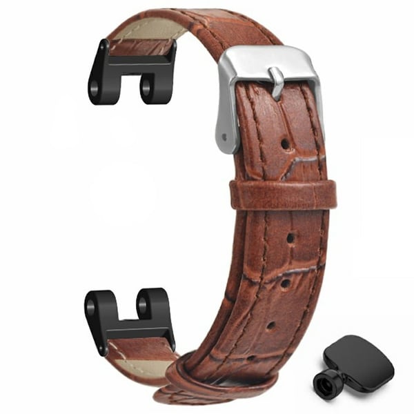Garmin Lily Watch Band Bamboo Texture Vegansk Læder Adjustable Strap - Brun