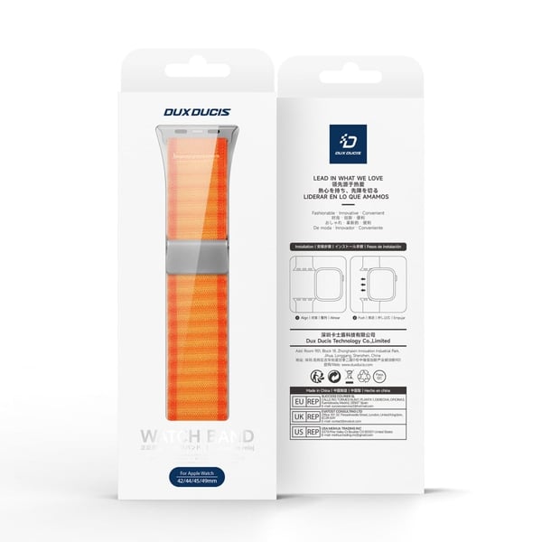 DUX DUCIS Apple Watch Series 49mm - 45mm - 44mm - 42mm Nylon Watch Band - Oransje