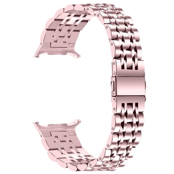 Samsung Galaxy Watch Ultra 47 mm erstatningsarmbånd med 7 perler i rustfritt stål - Rosa Rose