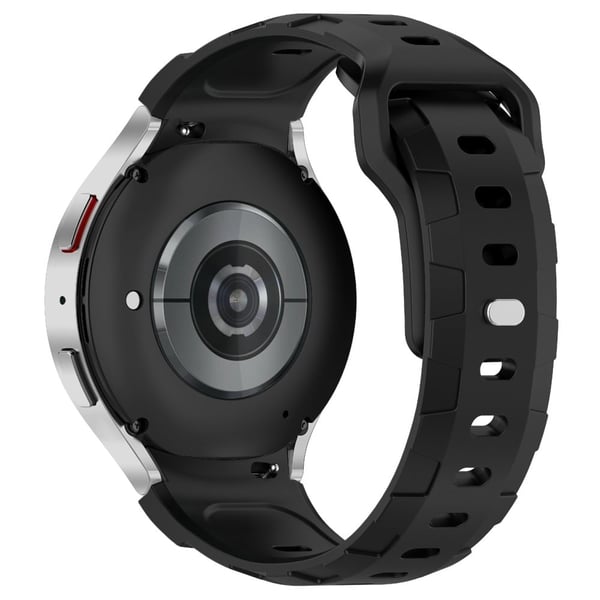 KALEBOL Silikonarmbånd for Samsung Galaxy Watch7 44mm / 40mm Justerbar klokkerem - Svart