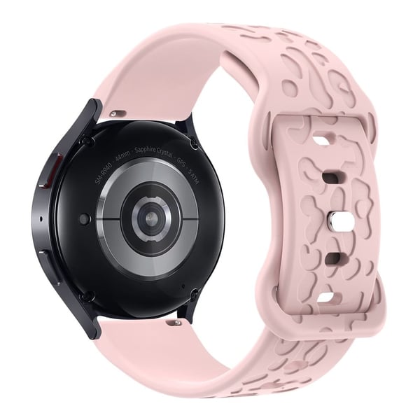 KALEBOL 22mm silikonrem for Huawei Watch 4 / 4 Pro / GT 4 46mm Leopard Texture Watch Band - Rosa