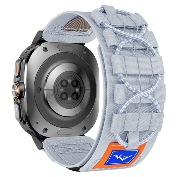 Samsung Galaxy Watch Ultra 47mm Nylon-kellon hihna - Mustanharmaa