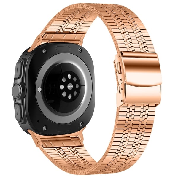 Samsung Galaxy Watch Ultra 47 mm klokkerem i rustfritt stål med 5 perler - Rose Gull Samsung Galaxy Watch Ultra 47 mm klokkerem i rustfritt stål med 5 perler - Rose Gull