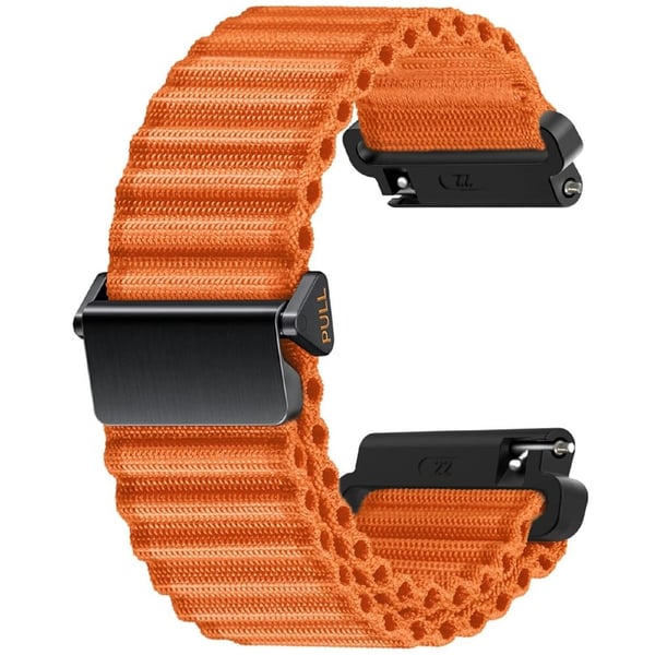 22 mm nylonrem til Huawei Watch 4 / 4 Pro / GT 4 46 mm Wave Design-urrem - Orange