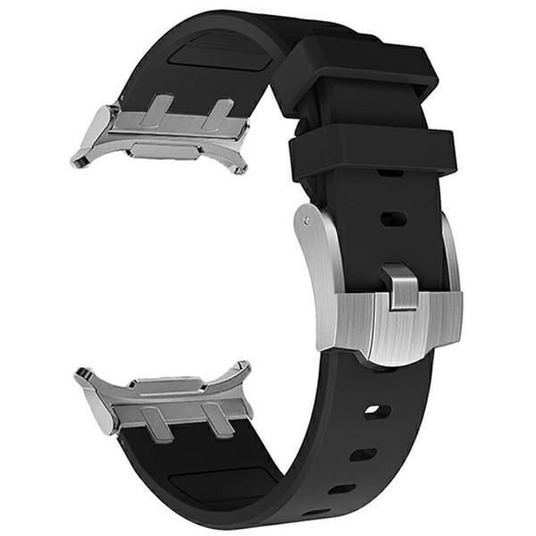 Samsung Galaxy Watch Ultra 47mm urrem udskiftning silikone urrem - Sølv + Sort