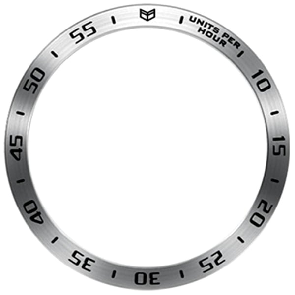 Typ A för Samsung Galaxy Watch7 40mm Bezel Ring Metal Bezel Styling Dial Circle - Silver / Silver