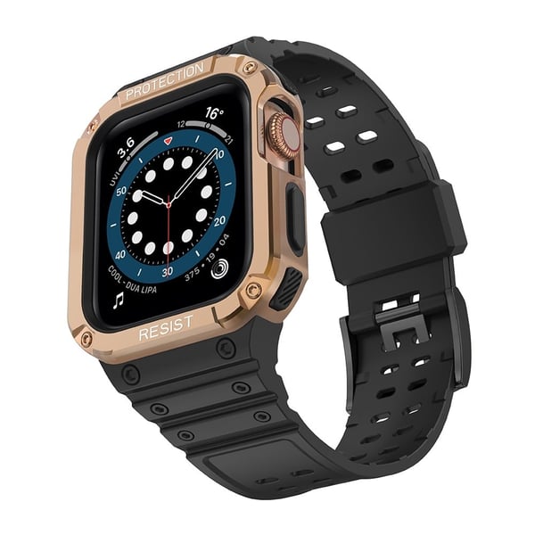 Apple Watch (45 mm) TPU-klokkerem - Svart / Rose Gull