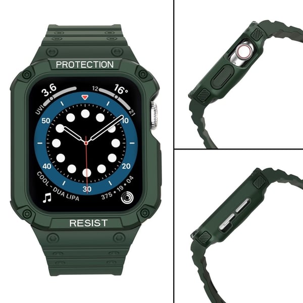 Apple Watch (45 mm) TPU-klokkerem - Midnattsgrønn / Grønn