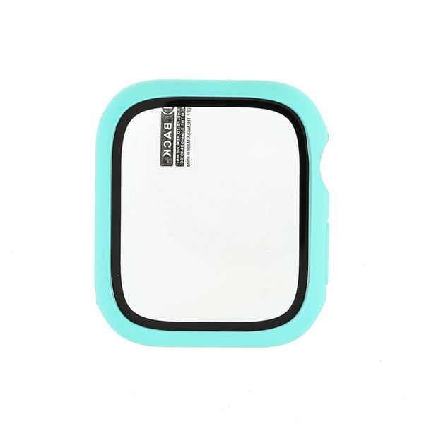 Apple Watch (45 mm) matt deksel med herdet glass - Cyan
