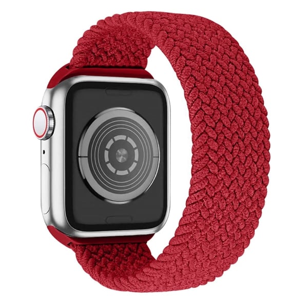 Apple Watch (45 mm) elastisk klokkerem - Rød / Størrelse: M