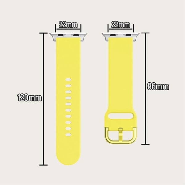Apple Watch (45 mm) enkel klokkerem i silikon - Gul