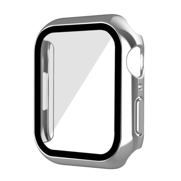 Apple Watch (45 mm) galvaniseringsdeksel med herdet glass - Sølv