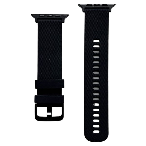 Apple Watch (45 mm) klokkerem i silikon med tekstur - Svart