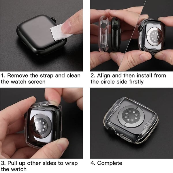 Apple Watch SE 2022 (44mm) läpinäkyvä suojus