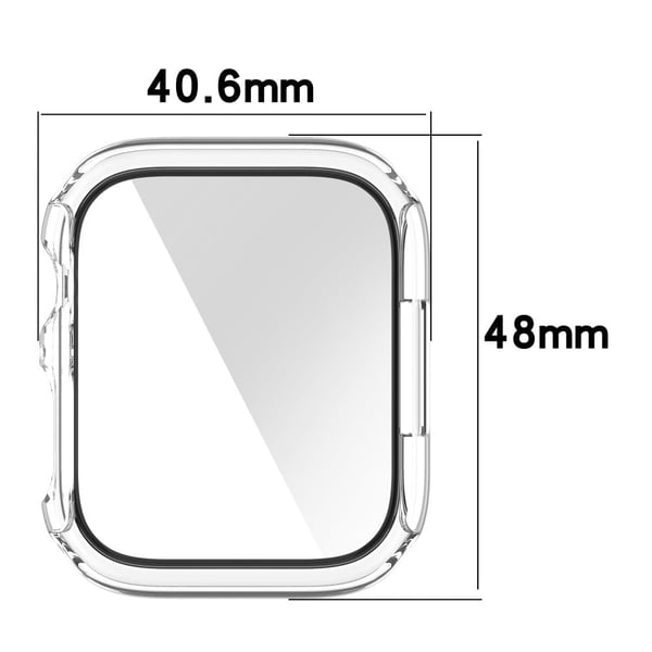 Apple Watch (45 mm) 2-i-1-deksel med skjermbeskytter i herdet glass - Sølv