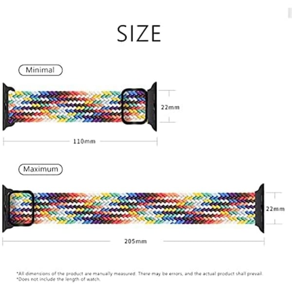 Apple Watch Series 8 (45 mm) / Watch Ultra fleksibel klokkerem i vevd stil - Kamuflasje Flerfarget