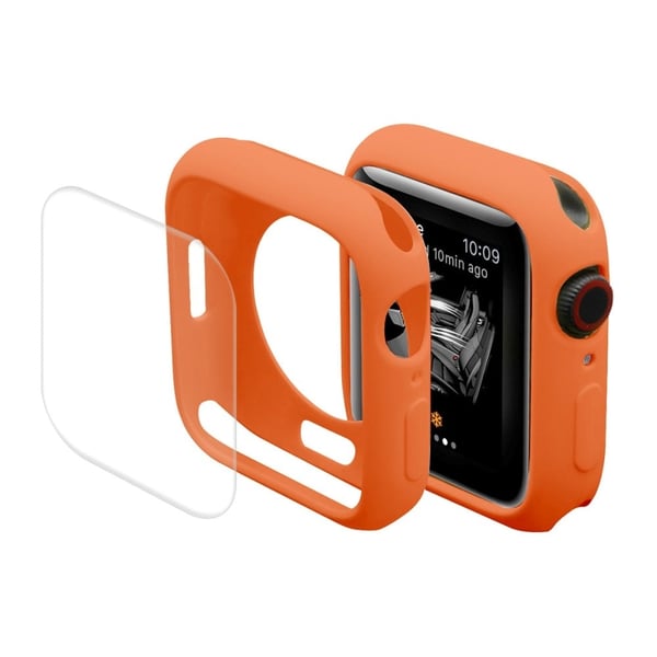 ENKAY Apple Watch (45 mm) TPU-deksel med skjermbeskytter - Oransje