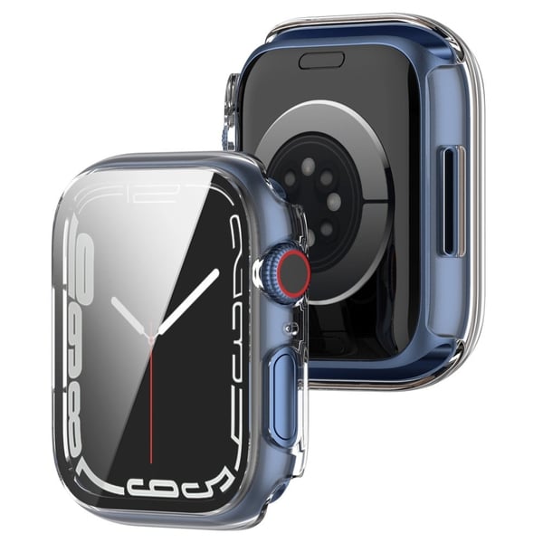 Apple Watch (45 mm) 2-i-1-deksel med skjermbeskytter i herdet glass - Gjennomsiktig