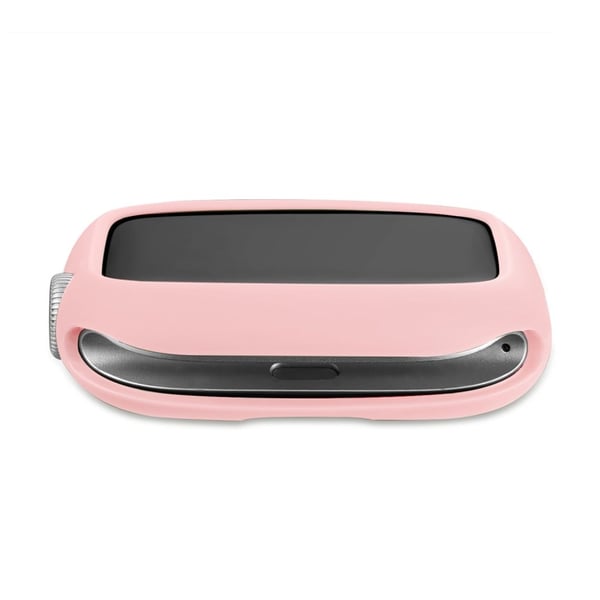 Apple Watch (45 mm) TPU-deksel med godterifarget knapp - Rosa / Fluorescerende Grønn