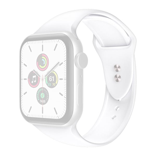 Apple Watch Series 8 (45mm) / Watch Ultra simple silikoneurrem - Hvid Apple Watch Series 8 (45mm) / Watch Ultra simple silikoneurrem - Hvid